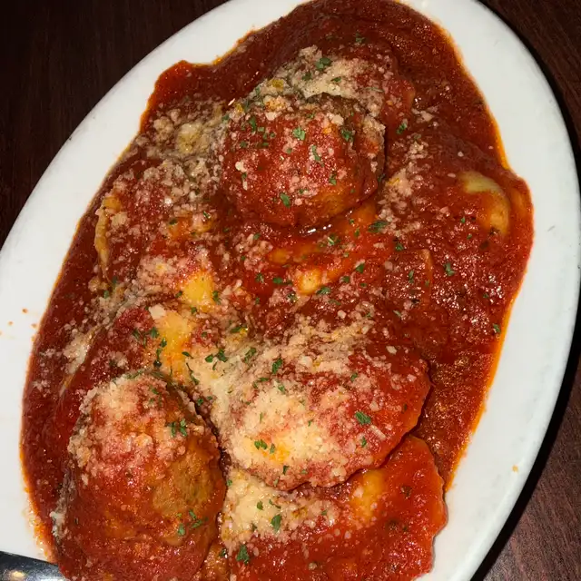 Meat Ravioli with Meatballs.