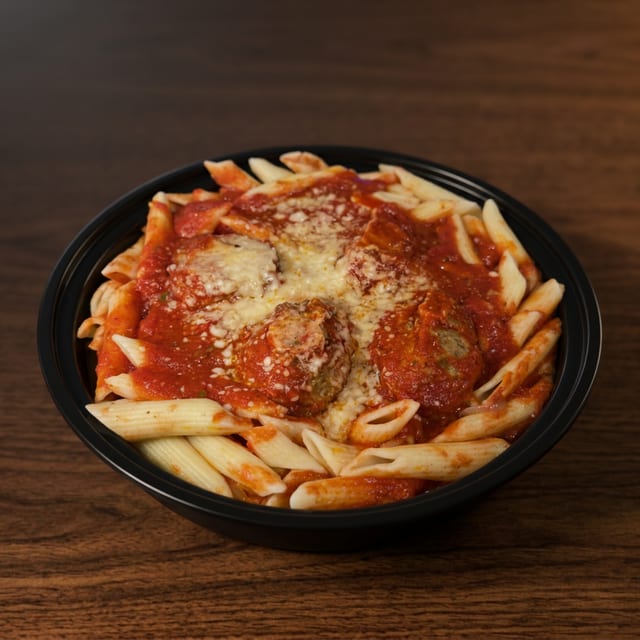 Ziti with Meatballs.